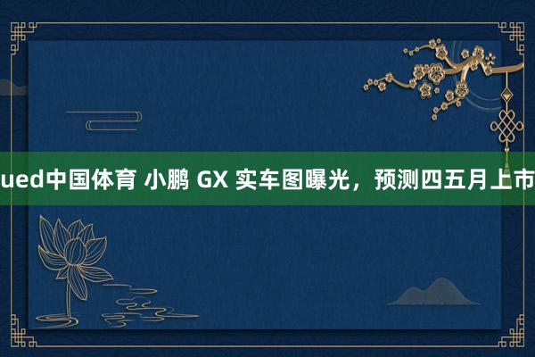 ued中国体育 小鹏 GX 实车图曝光，预测四五月上市