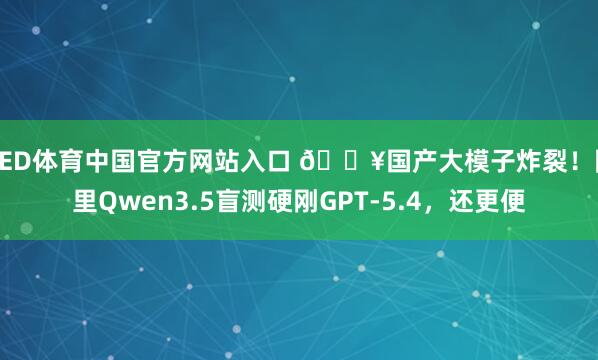 UED体育中国官方网站入口 🔥国产大模子炸裂！阿里Qwen3.5盲测硬刚GPT-5.4，还更便