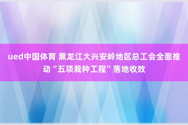 ued中国体育 黑龙江大兴安岭地区总工会全面推动“五项栽种工程”落地收效