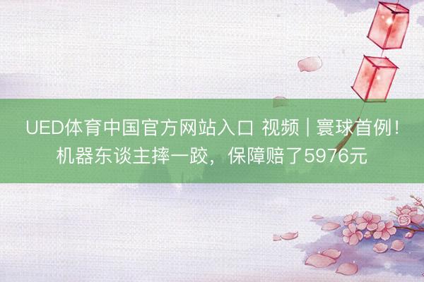 UED体育中国官方网站入口 视频 | 寰球首例！机器东谈主摔一跤，保障赔了5976元