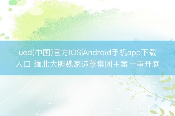 ued(中国)官方IOS|Android手机app下载入口 缅北大胆魏家造孽集团主案一审开庭