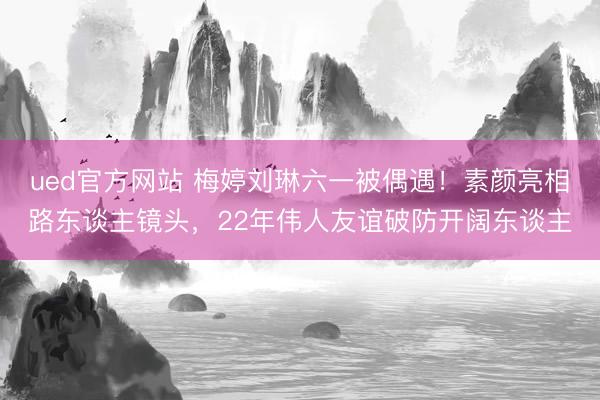 ued官方网站 梅婷刘琳六一被偶遇！素颜亮相路东谈主镜头，22年伟人友谊破防开阔东谈主